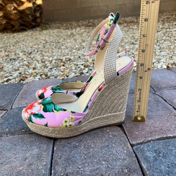 Floral Espadrille Wedge Sandals - Picture 6 of 6